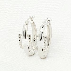 White gold earrings